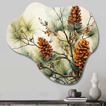 Pine Tree Pine Beauty II - Asymmetric Metal Wall Art